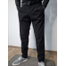 Чоловічі чорні котонові штани звужені casual XXL